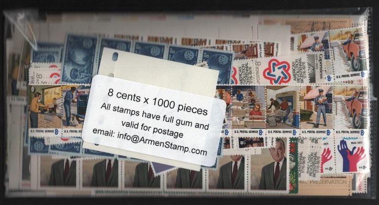 Lot #1: 1000 pieces of 8 cents Total Face Value is $80.00   You pay only $54.00 