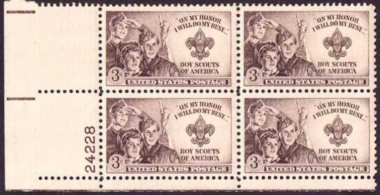 Scott 0995 Plate Block of 4 MNH (3 cents)