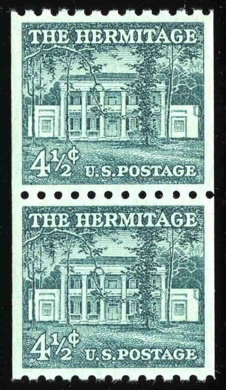 Scott 1059 Coil Pair Hermitage (4.5 cents)