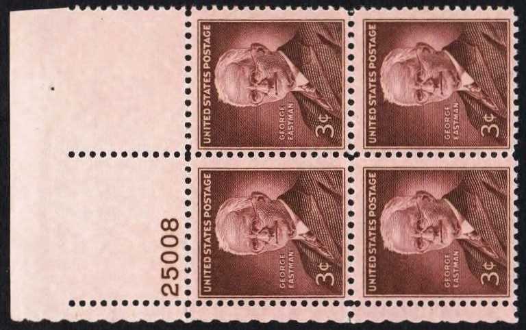 Scott 1062 Plate Block of 4 MNH George Eastman (3 cents)