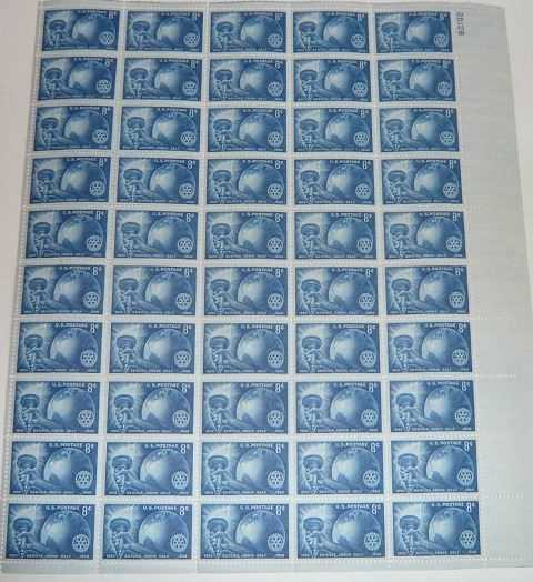 Scott 1066 Sheet of 50 MNH Rotary International (8 cents)