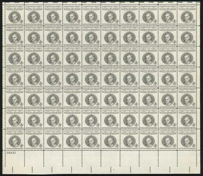 Scott 1136 Sheet of 70 MNH Ernst Reuter (4 cent)