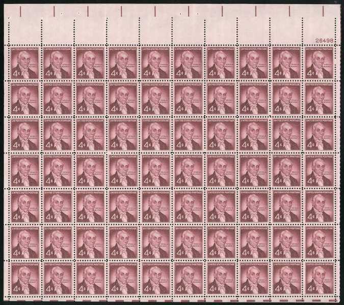 Scott 1138 Sheet of 70 MNH Dr. E. McDowell (4 cent)