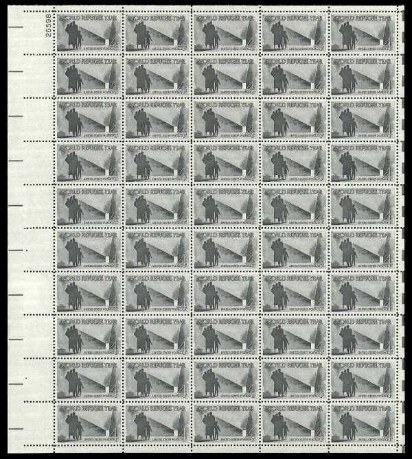 Scott 1149 Sheet of 50 MNH World Refugee Year (4 cent)