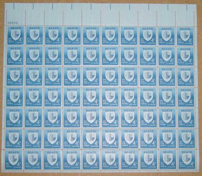 Scott 1151 Sheet of 70 MNH SEATO Emblem (4 cent)