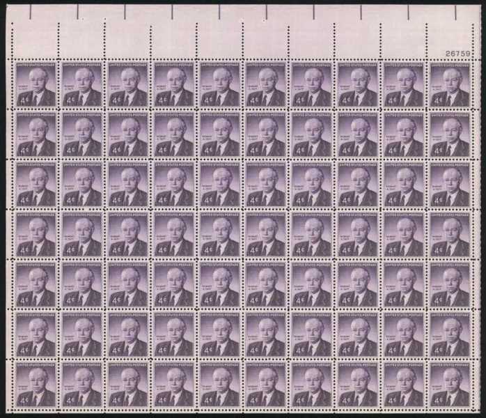Scott 1161 Sheet of 70 MNH Robert Taft (4 cent)