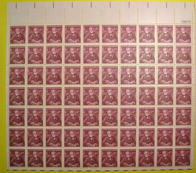 Scott 1171 Sheet of 70 MNH Andrew Carnegie (4 cent)