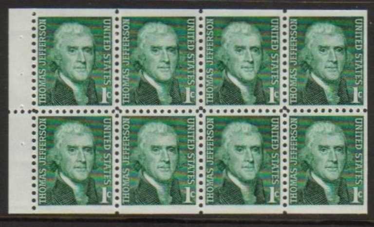 Scott 1278a Booklet Pane of 8 (1 cents)