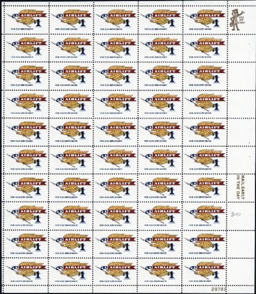 Scott 1341 Sheet of 50 MNH Airlift  ($1)