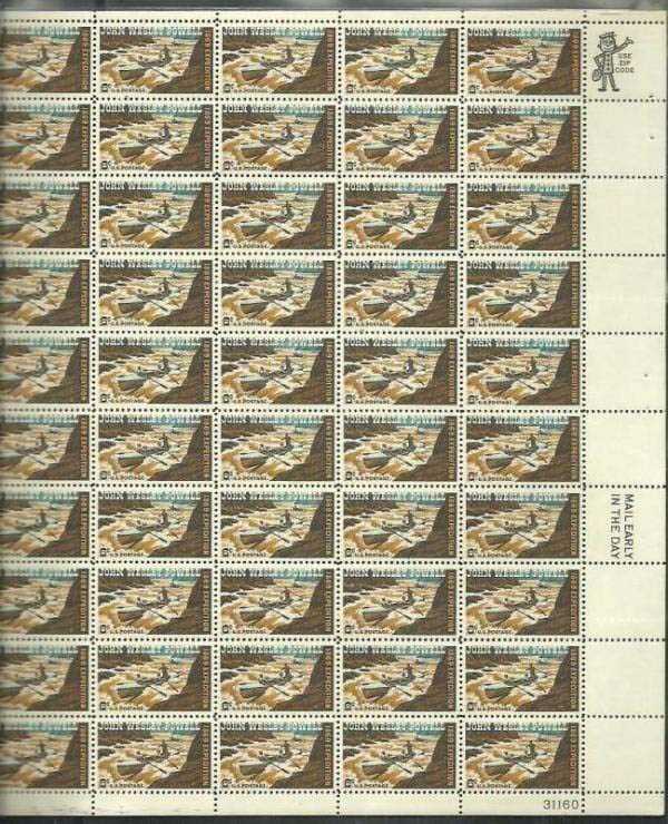 Scott 1374 Sheet of 50 MNH John Wesley Powell (6 cents)