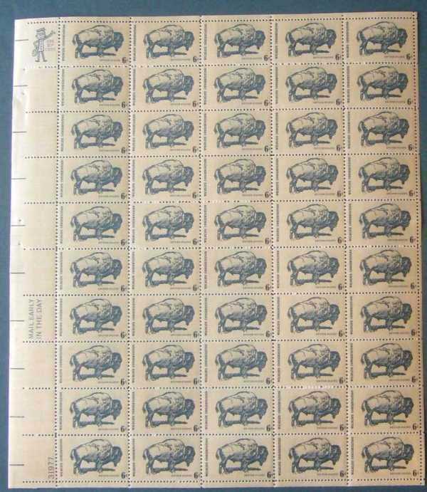 Scott 1392 Sheet of 50 MNH Wildlife Conservation (6 cents)