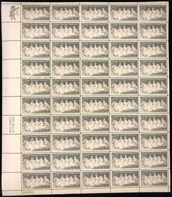 Scott 1408 Sheet of 50 MNH Stone Mountain Memorial (6 cents)