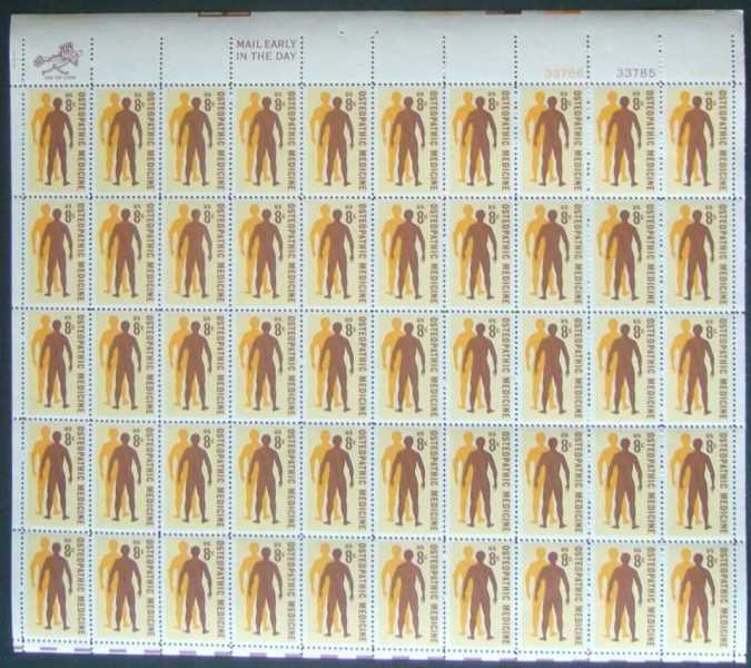Scott 1469 Sheet of 50 MNH Osteopathic Medicine (8 cents)