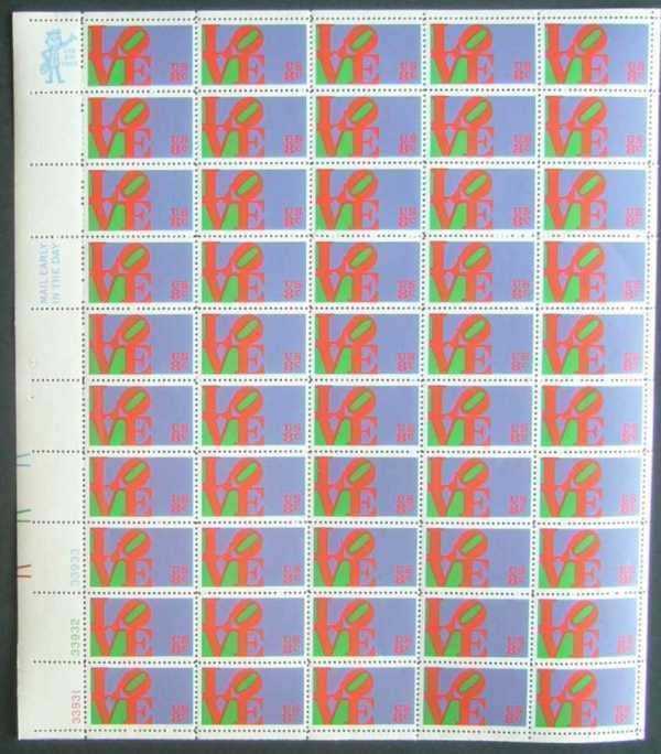 Scott 1475 Sheet of 50 MNH LOVE (8 cents)