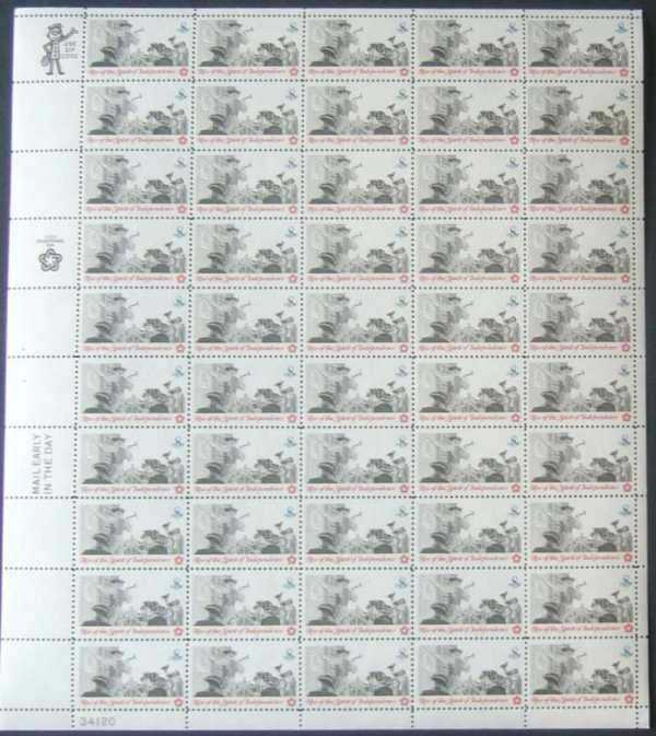Scott 1477 Sheet of 50 MNH Posting a Broadside (8 cents)