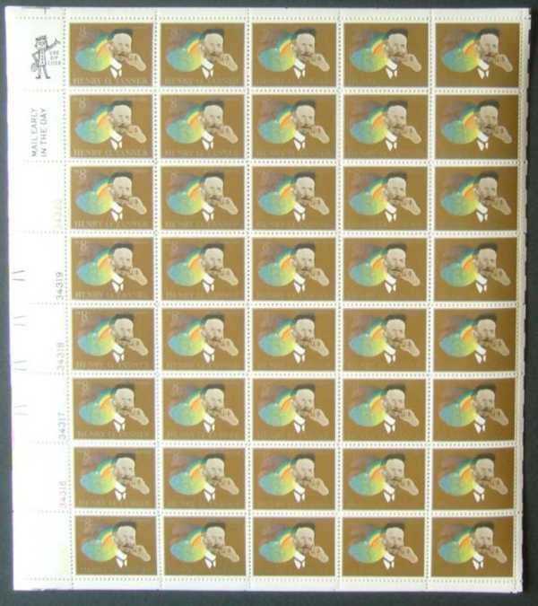 Scott 1486 Sheet of 40 MNH Henry O. Tanner (8 cents)