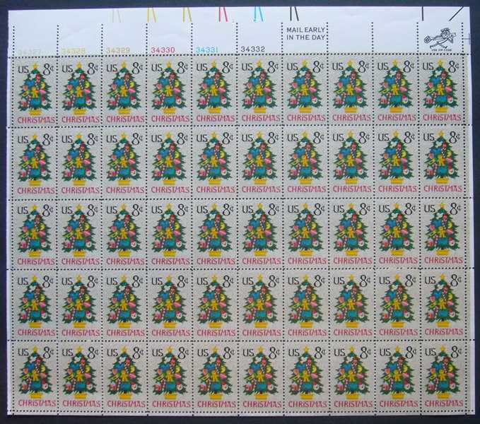 Scott 1508 Sheet of 50 MNH Christmas Tree (8 cents)