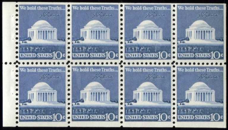Scott 1510c Booklet Pane of 8 (10 cents)