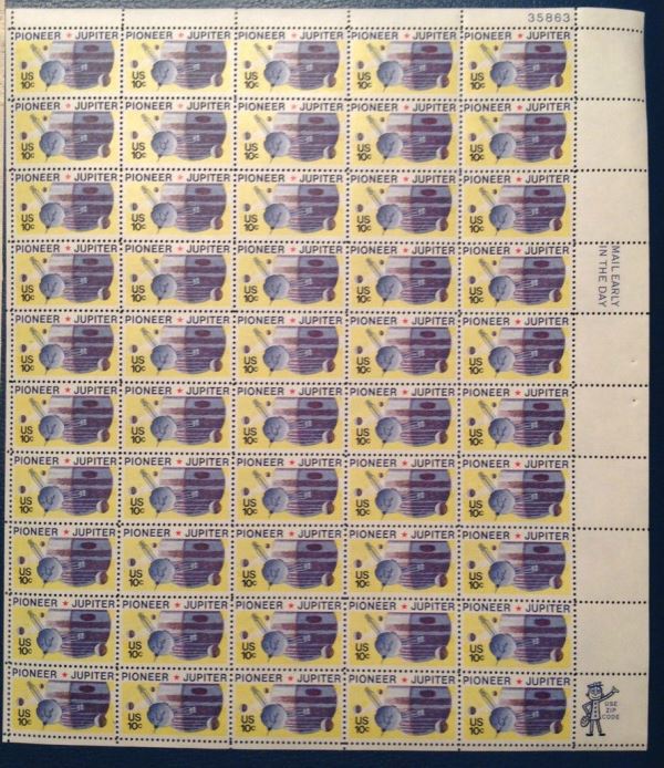 Scott 1556 Sheet of 50 MNH Pioneer 10 (10 cents)