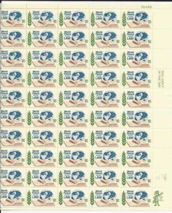 Scott 1576 Sheet of 50 MNH Law(10 cents)