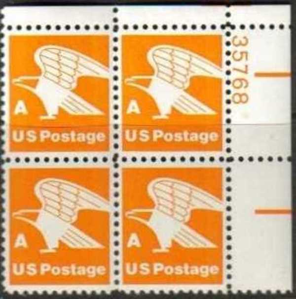 Scott 1735 Plate Block of 4 MNH "A" Eagle (15 cents)