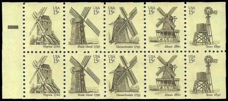 Scott 1742a Booklet Pane of 10 (15 cents)
