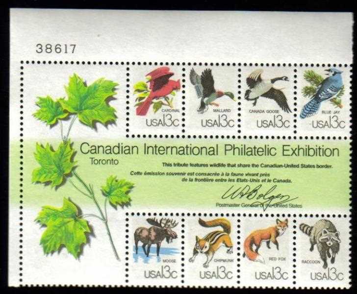 Scott 1757 Plate Block of 8 MNH CAPEX Sheetlet (13 cents)