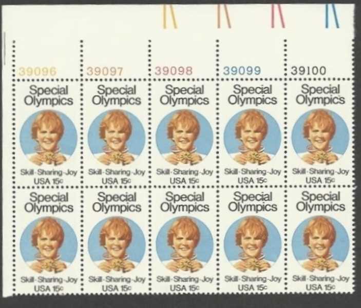 Scott 1788 Plate Block of 10 MNH Special Olympics (15 cents)