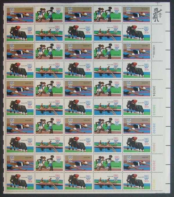 Scott 1791-1794 Sheet of 50 MNH Summer Olympics (15 cents)