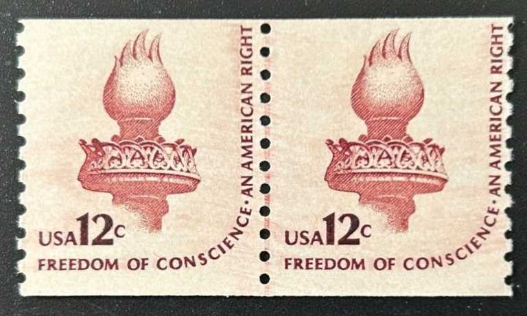 Scott 1816 Strip of 2 Liberty Torch (12 cents)