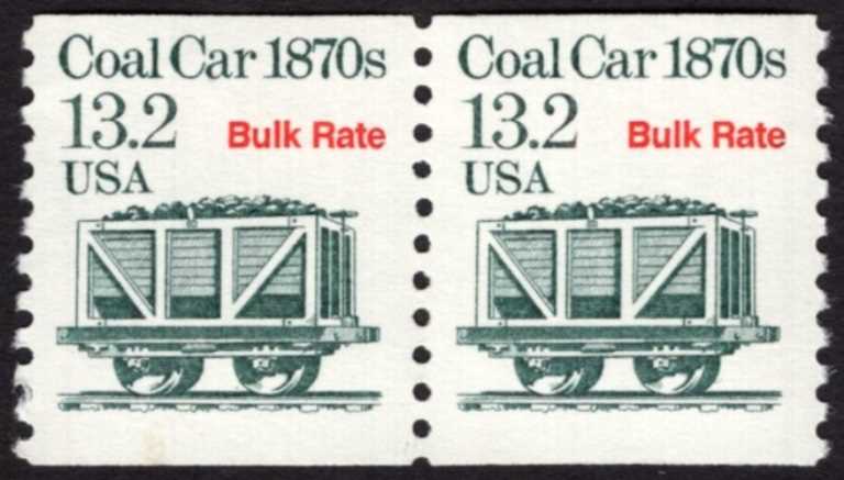 13.2 cents Transportation Coil Scott 2259 <font color=red> Strip of 2 Plate #0 </font>