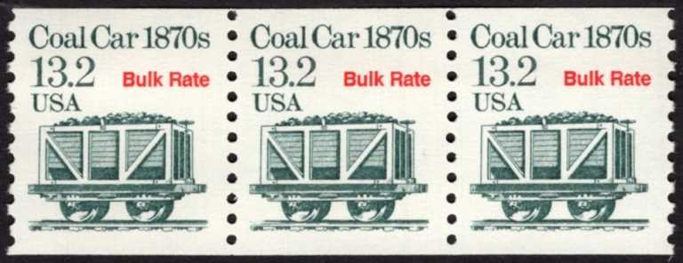 13.2 cents Transportation Coil Scott 2259 <font color=red> Strip of 3 Plate #0 </font>