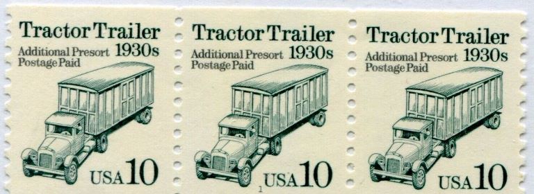 10 cents Transportation Coil Scott 2457 <font color=red> Strip of 3 Plate #1 </font>