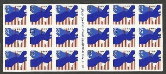 Scott 2598a Pane of 18 MNH Eagle (29 cents)