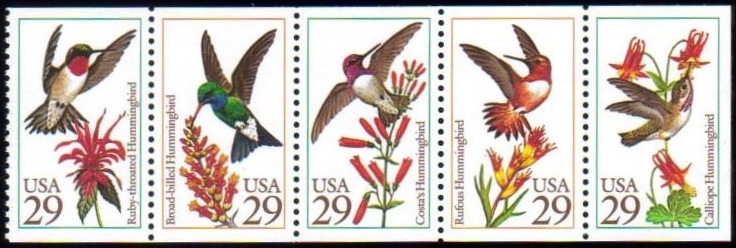 Scott 2642-2646a Booklet pane of 5 (29 cents)
