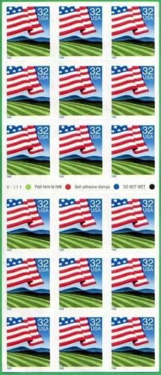 Scott 2919a Bklt Pane of 18 (32 cents)