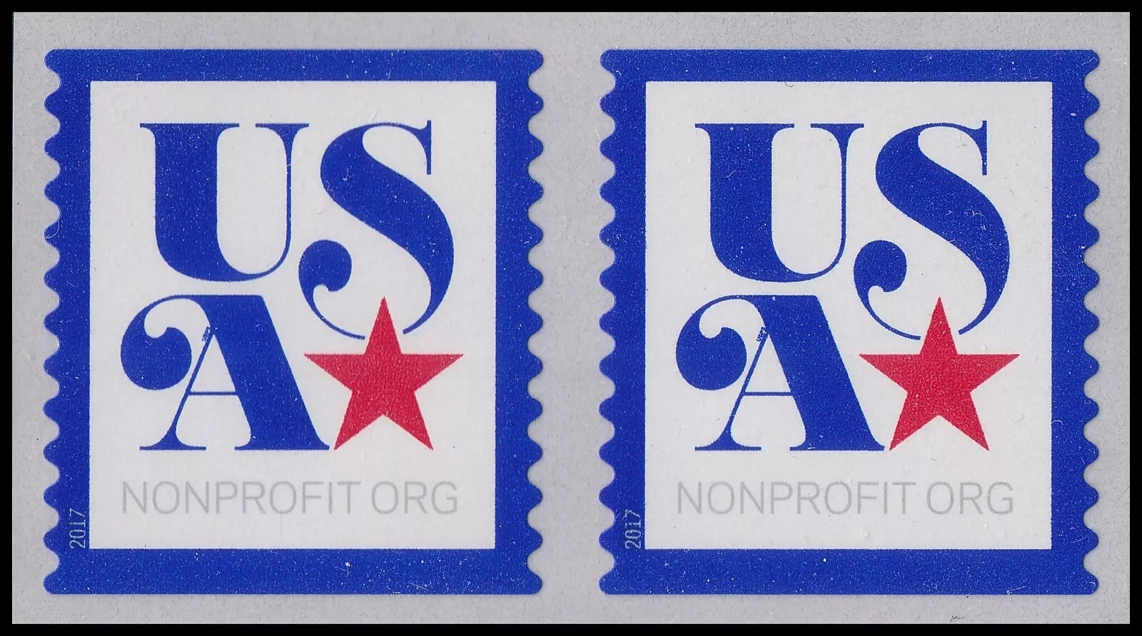Scott #5172 Nonprofit Coil of 2 stamps with blue frame (without frame see #5061)