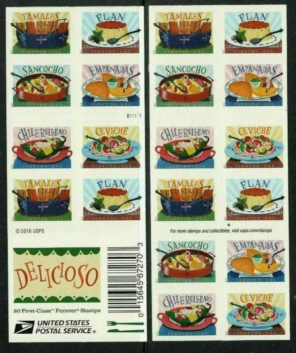 Scott #5192-5197 Forever sheet of 20 Latin American Cuisine