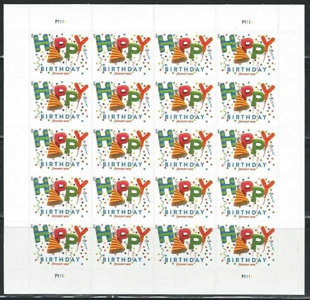 Scott #5635 Forever Sheet of 20 Happy Birthday