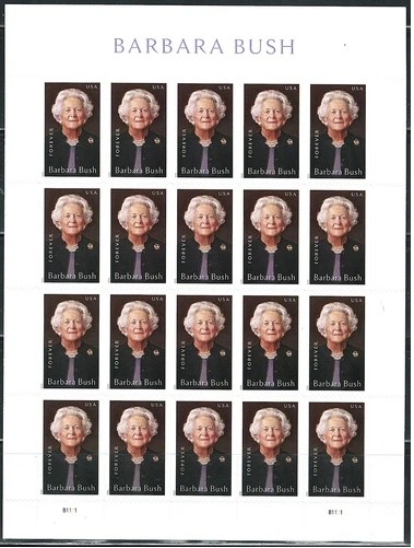 Scott #6022 Forever Sheet of 20, Barbara Bush
