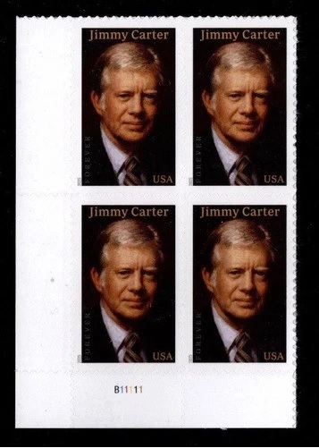 Scott #6043 Forever Plate Block of 4, President Jimmy Carter