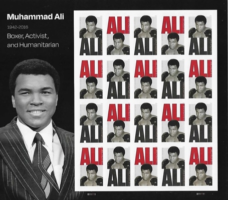 Scott 6050-6051 Forever sheet of 20, Muhammad Ali