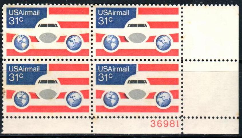 Scott C-090 Plate Block (31 cents)
