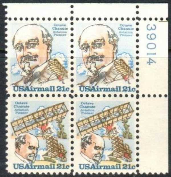 Scott C-093-094 Plate Block (21 cents)