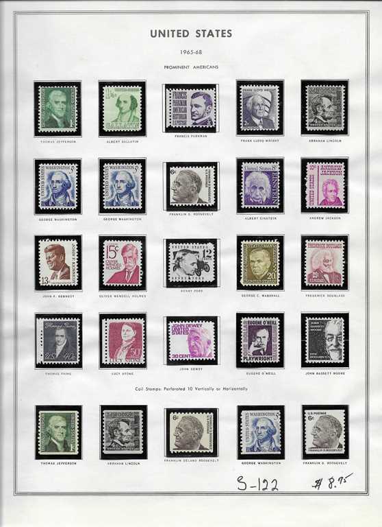 Page 122, USA single stamps  (applies to all stamps listed in this group) ALL THE STAMPS ARE SOLD AT FACE VALUE.  You will receive the stamps ONLY and not the illustrated page.  