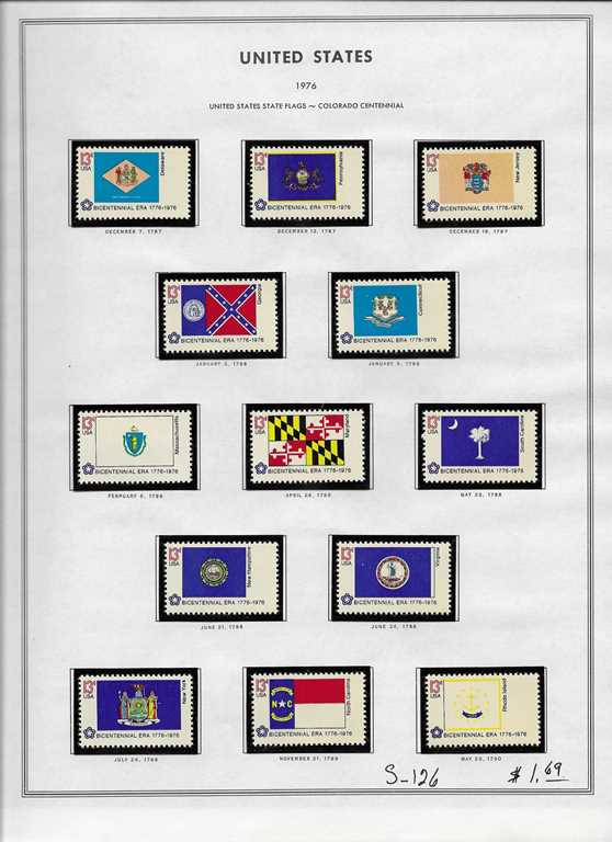 Page 126, USA single stamps