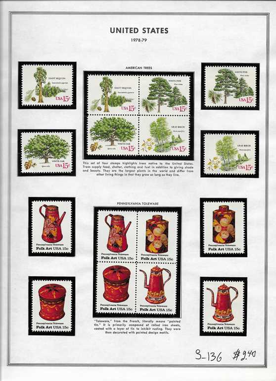 Page 136, USA single stamps