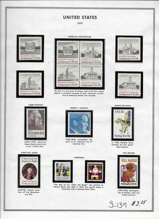 Page 137, USA single stamps