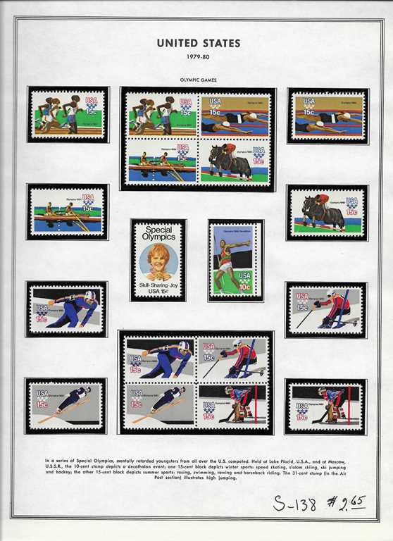 Page 138, USA single stamps