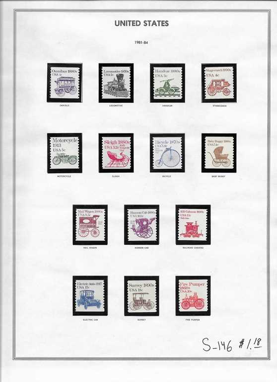 Page 146, USA single stamps